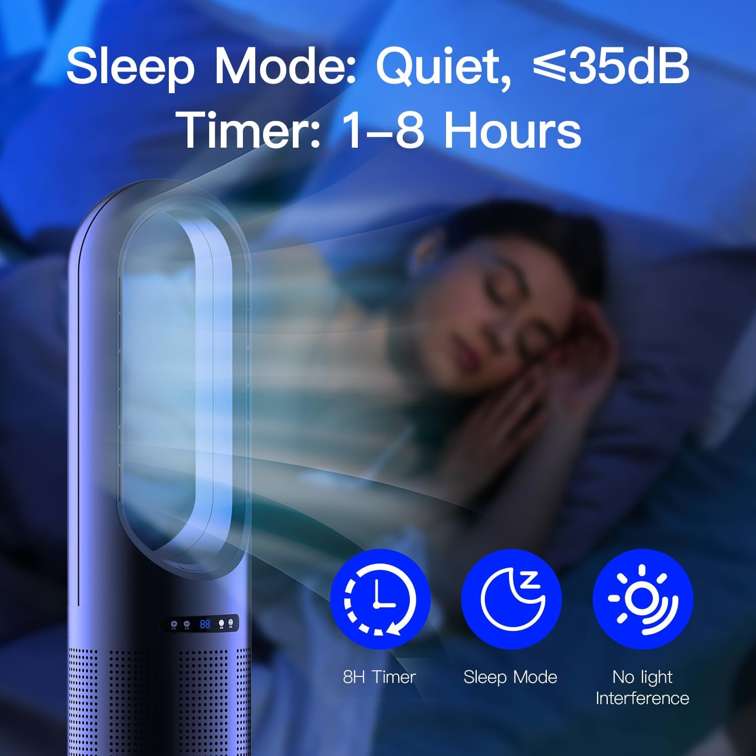 CyclonicAir Pro Pure Climate HEPA Bladeless Fan Onyx Black - CyclonicAir